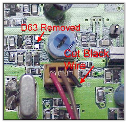 D63 Removed And Black Wire Cut