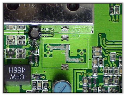 R325 Traces Removed From Circuit Board.