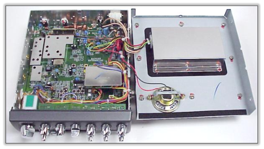 The RCI-6900F TB Bottom Cover Off With View Of Power Amp Shield